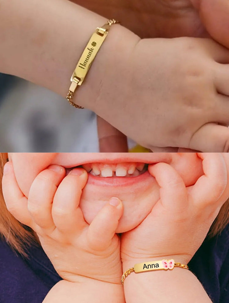 Charm Baby Custom Engraved Bangles Bracelets