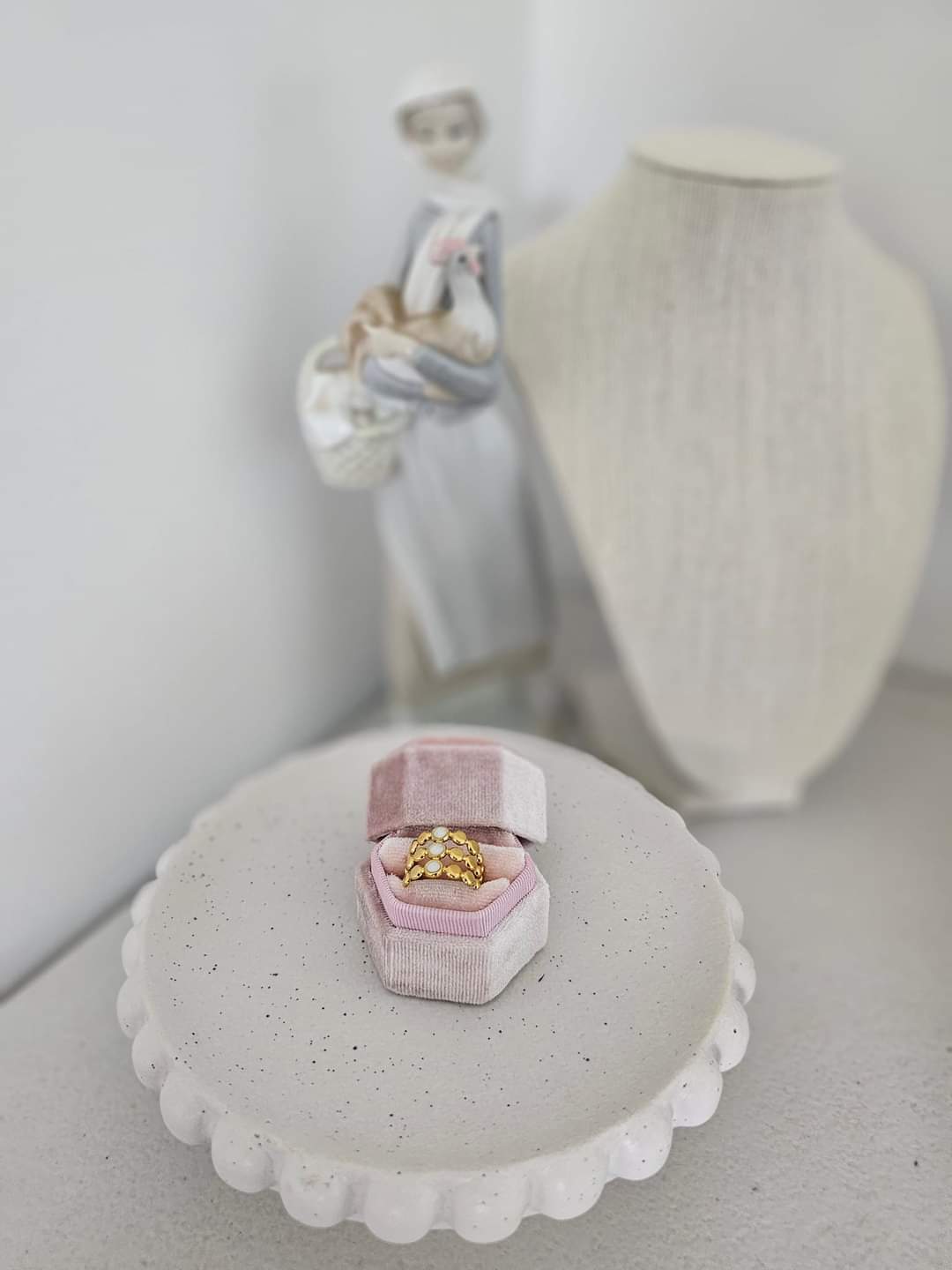 Bohemian Gold Color White Enamel Open Rings Luxury Irregular Stainless Steel Adjustable Finger Ring