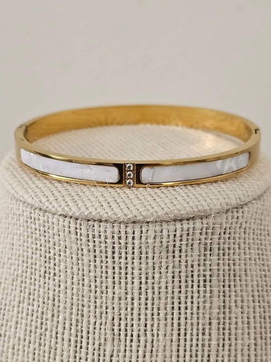 A vintage titanium steel open gold bracelet non-fading stainless steel bracelet