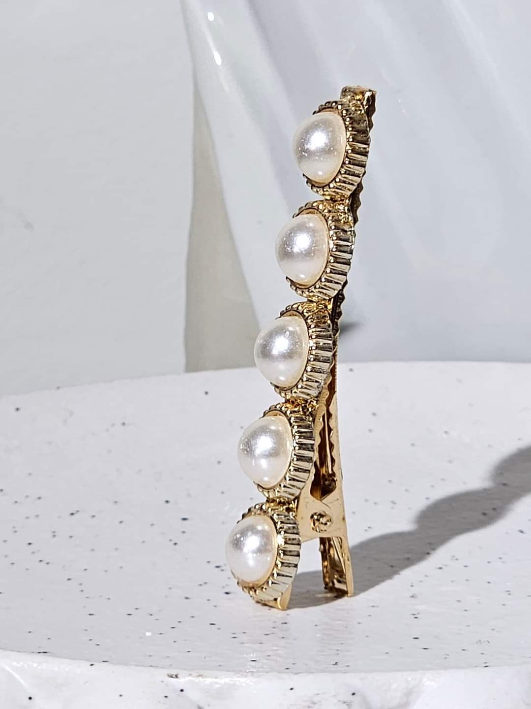 Pearls HairClip Handmade (1 cm pearls)