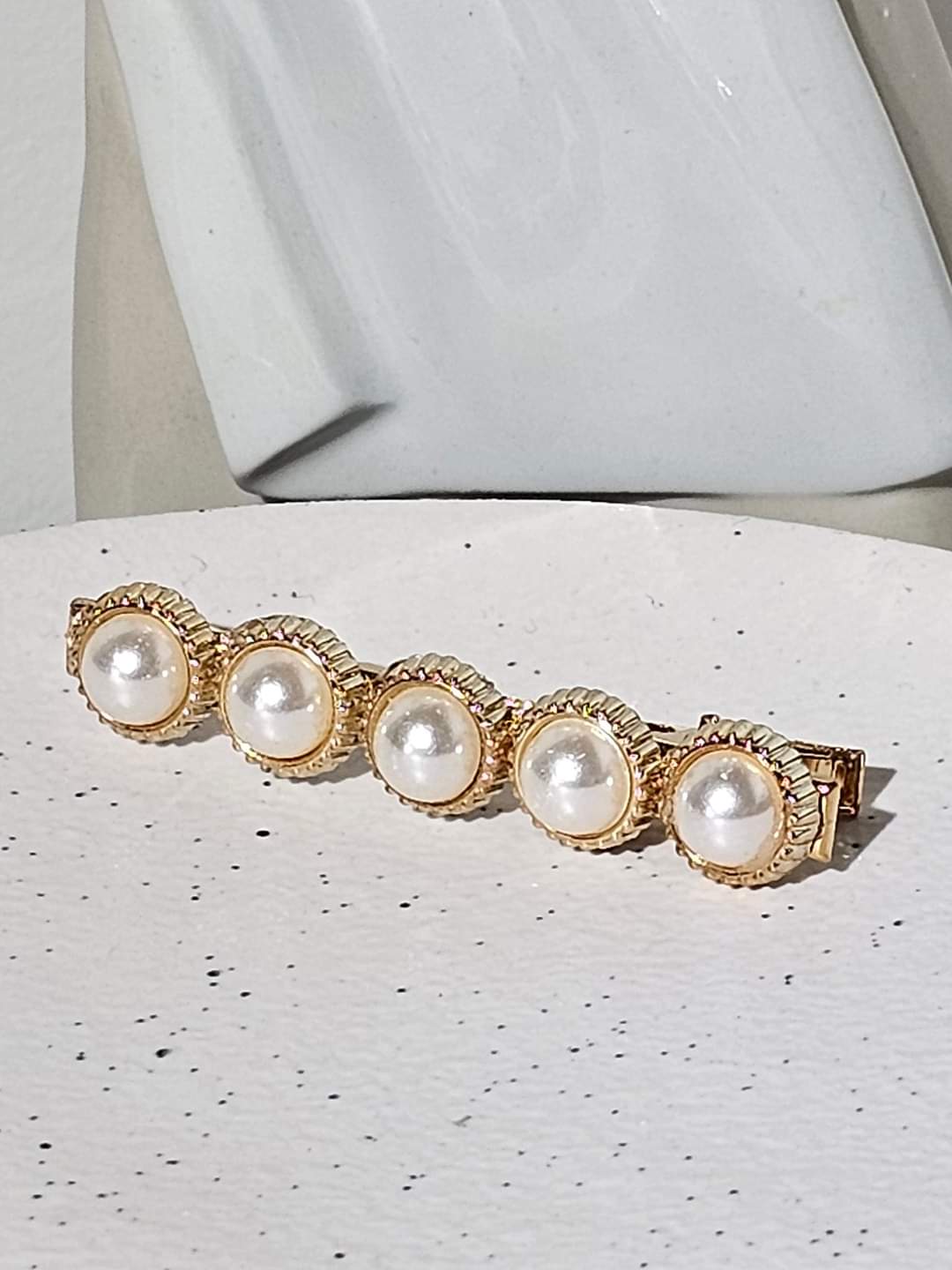 Pearls HairClip Handmade (1 cm pearls)